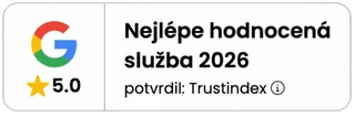 Nejlépe hodnocená služba 2026 — hodnocení 5,0 na Googlu, potvrdil Trustindex