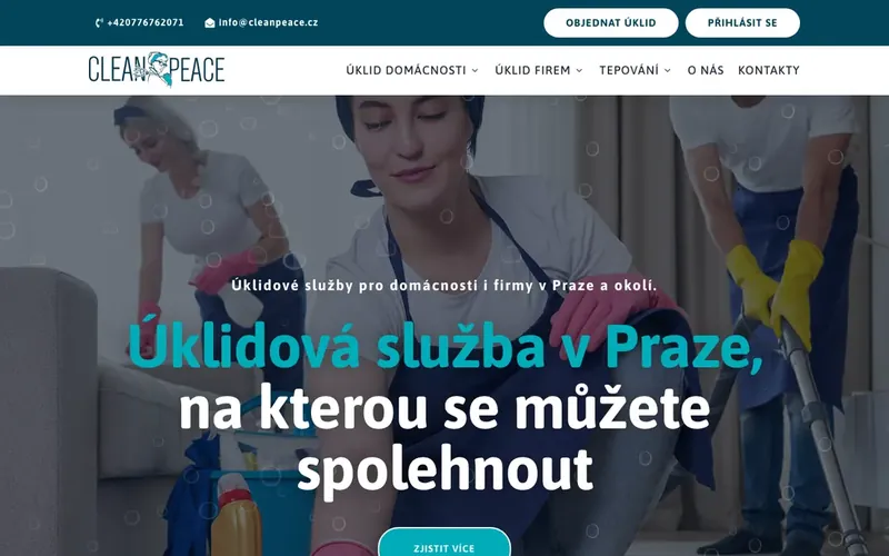 Náhled webu CleanPeace