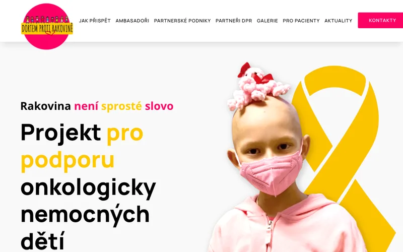 Náhled webu Dortem proti rakovině