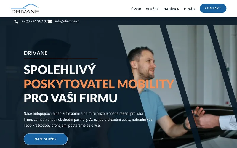 Náhled webu Drivane