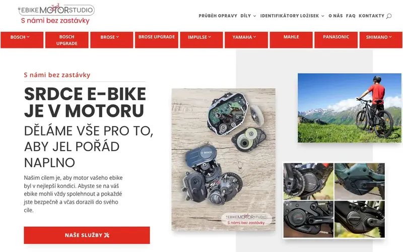 Náhled webu Ebike Motor Studio