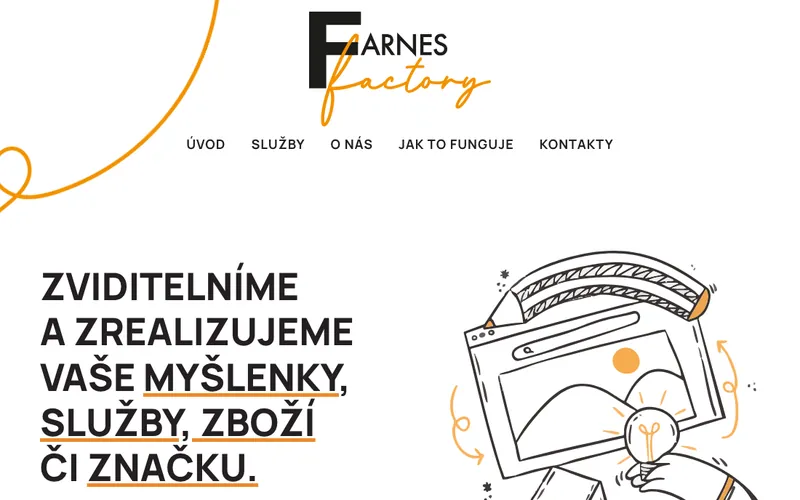 Náhled webu Farnes Factory