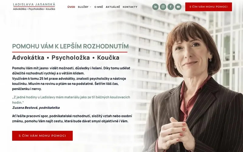 Náhled webu Ladislava Jasanská