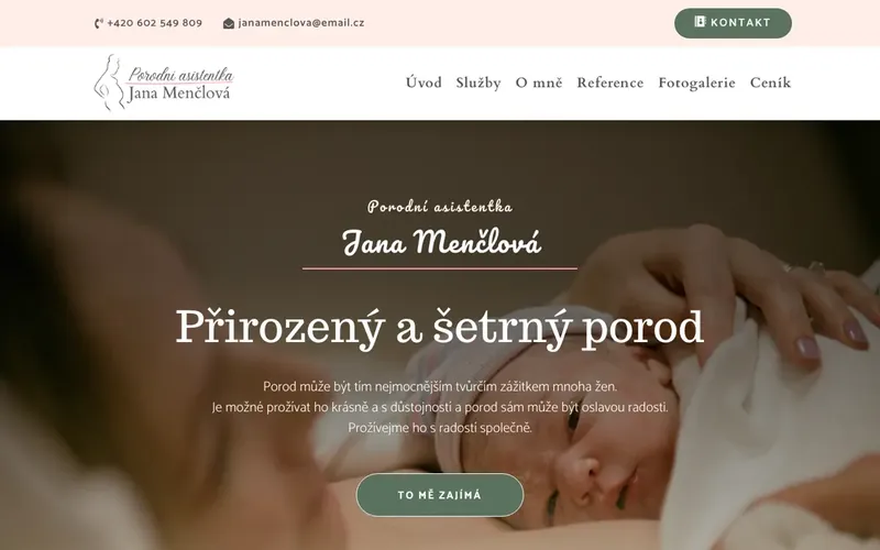 Náhled webu Jana Menčlová
