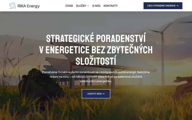 Náhled webu RIKA Energy