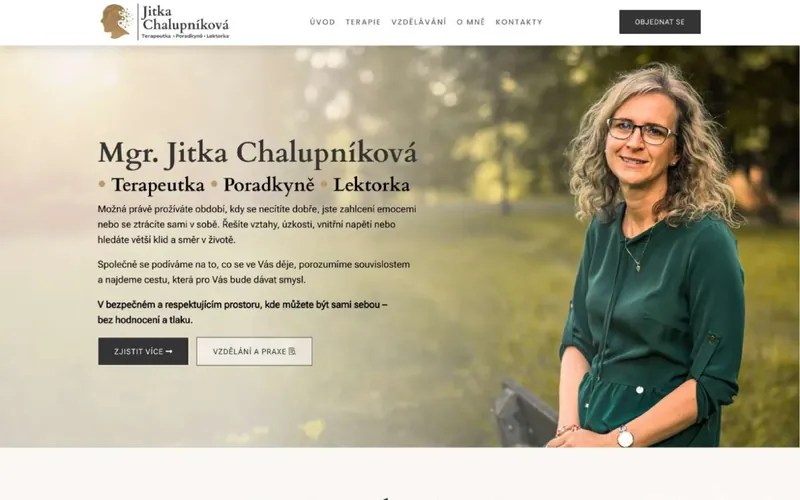 Náhled webu Terapeutka Jičín