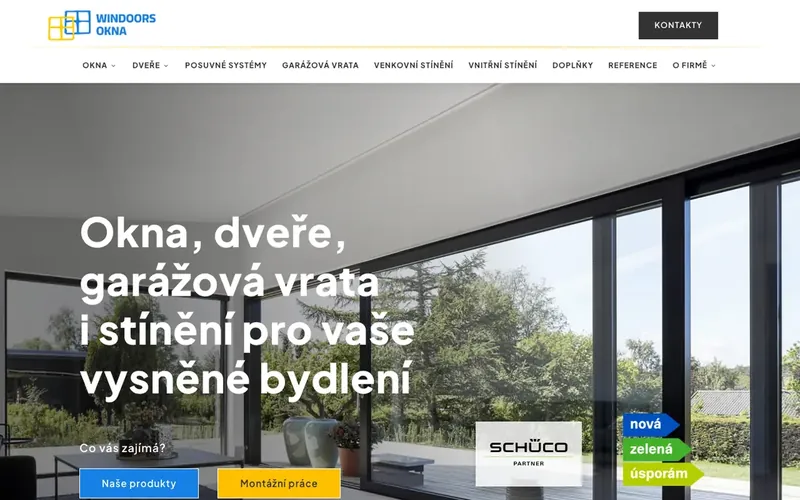 Náhled webu Windoors Okna