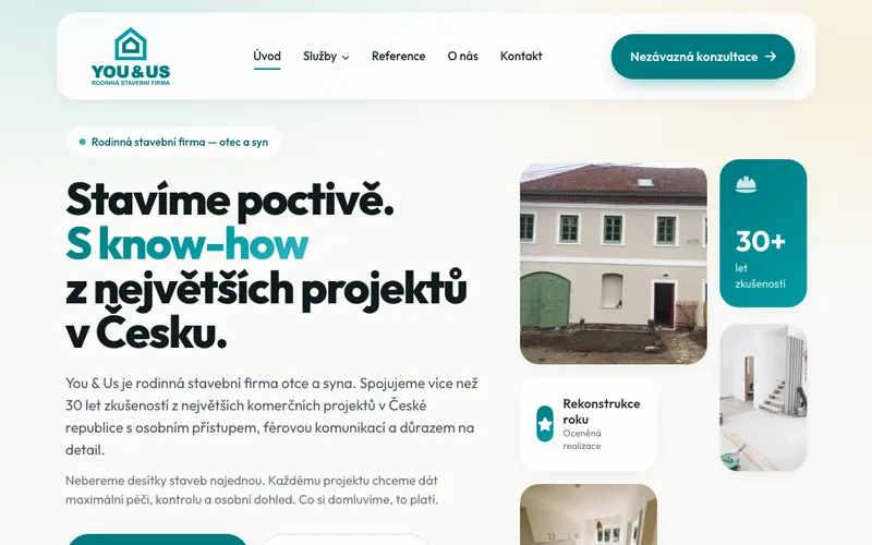 Náhled webu You & Us