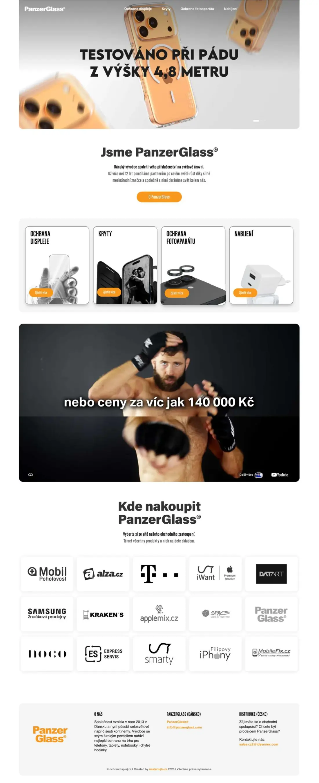 Náhled webu PanzerGlass