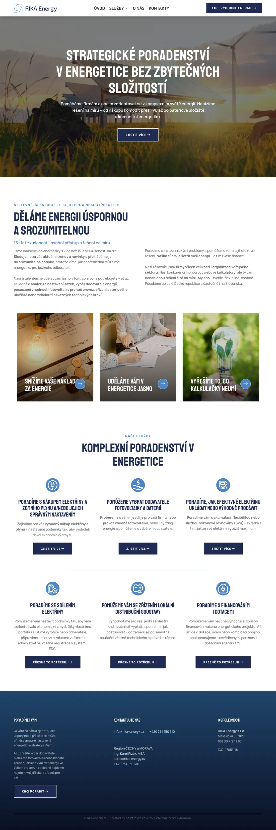 Náhled webu RIKA Energy