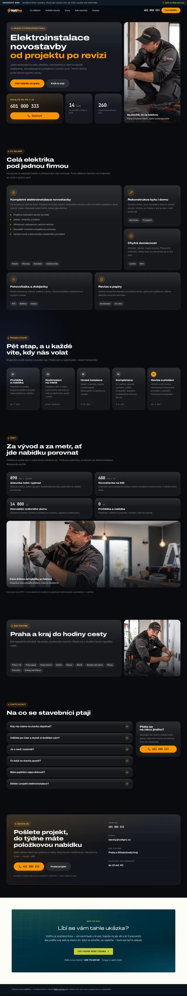 Náhled webu VoltPro